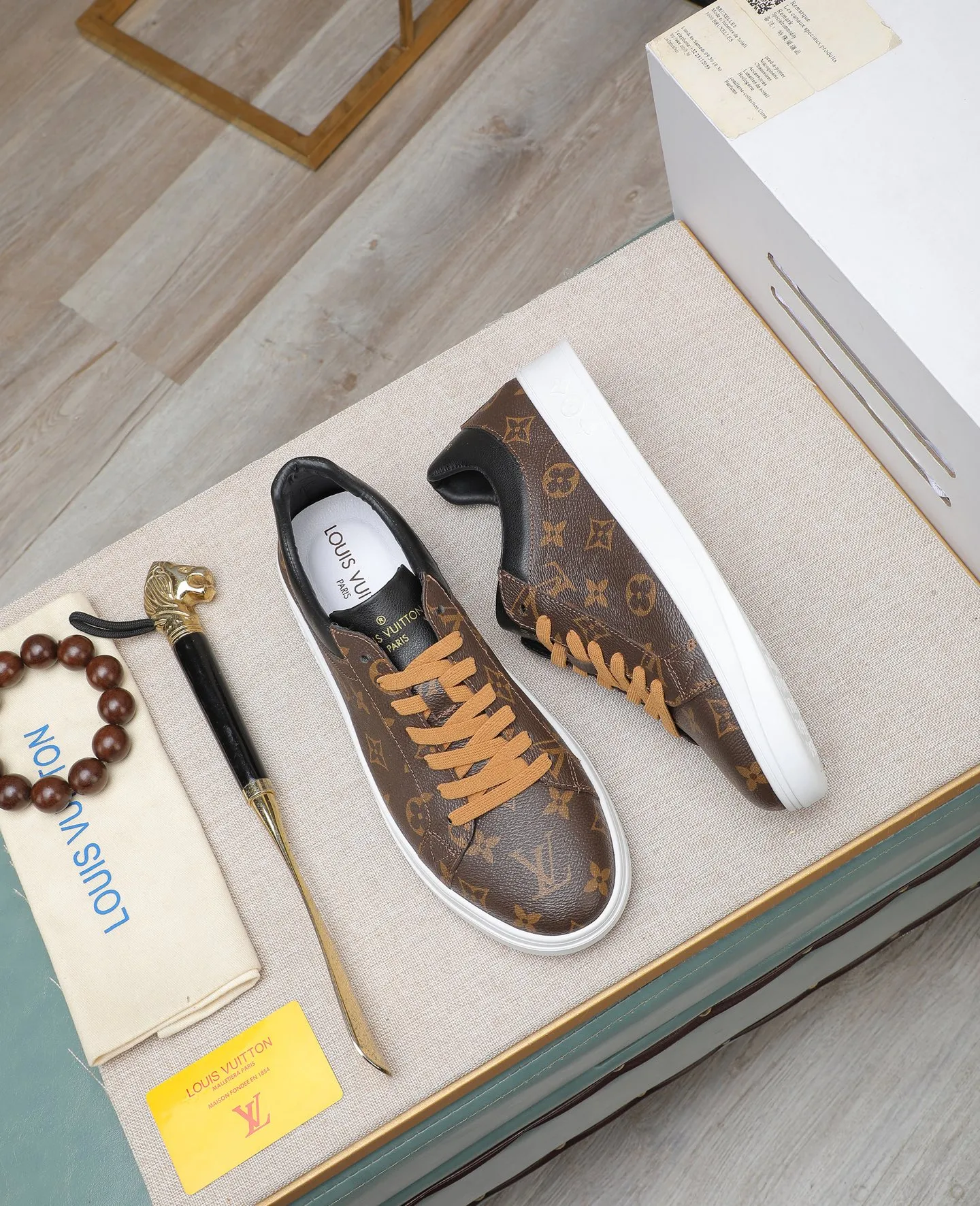 Men's shoes 💰420 📛📛(Niuli) high-end [LOUIS VUITTON】Louis Vuitton official website synchronizes new products👟Milan fashion catwalk style🇰🇾🇰🇾LV house logo, celebrity style, a must-have for fashionistas⚠️First-layer calfskin➕Cowhide lining➕Official website original original outsole👞Number 38-44